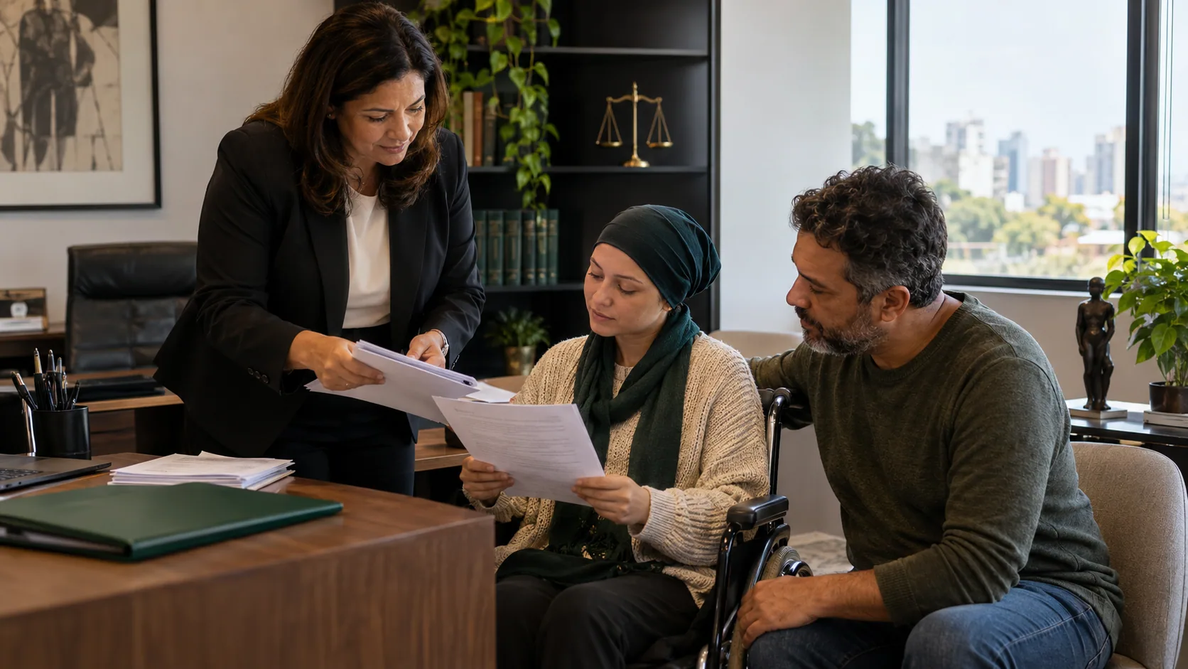 Cena editorial realista sobre Aplasia medular e imunossupressão, produzida para o Garante Direito