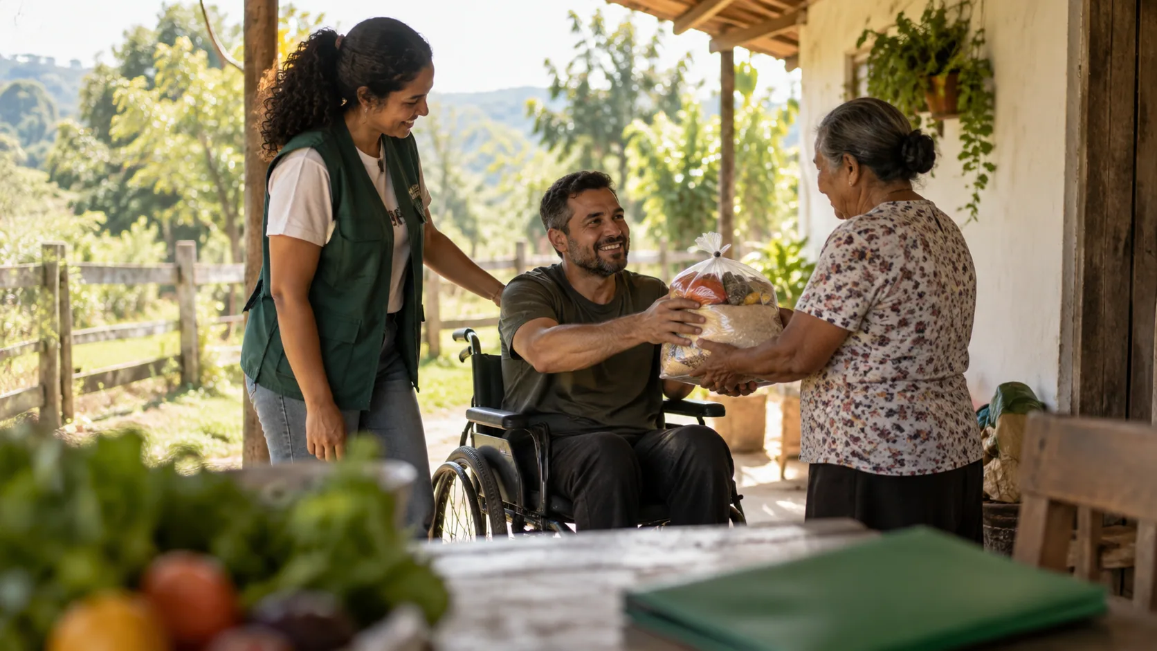Cena editorial realista sobre Atividade Voluntária e Incapacidade Permanente, produzida para o Garante Direito