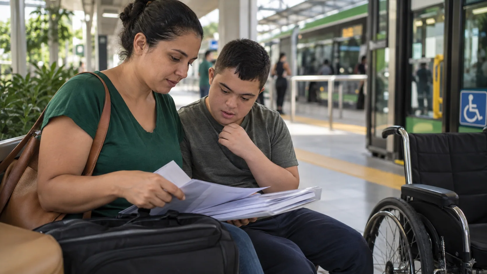 Cena editorial realista sobre Atraso global do desenvolvimento, produzida para o Garante Direito