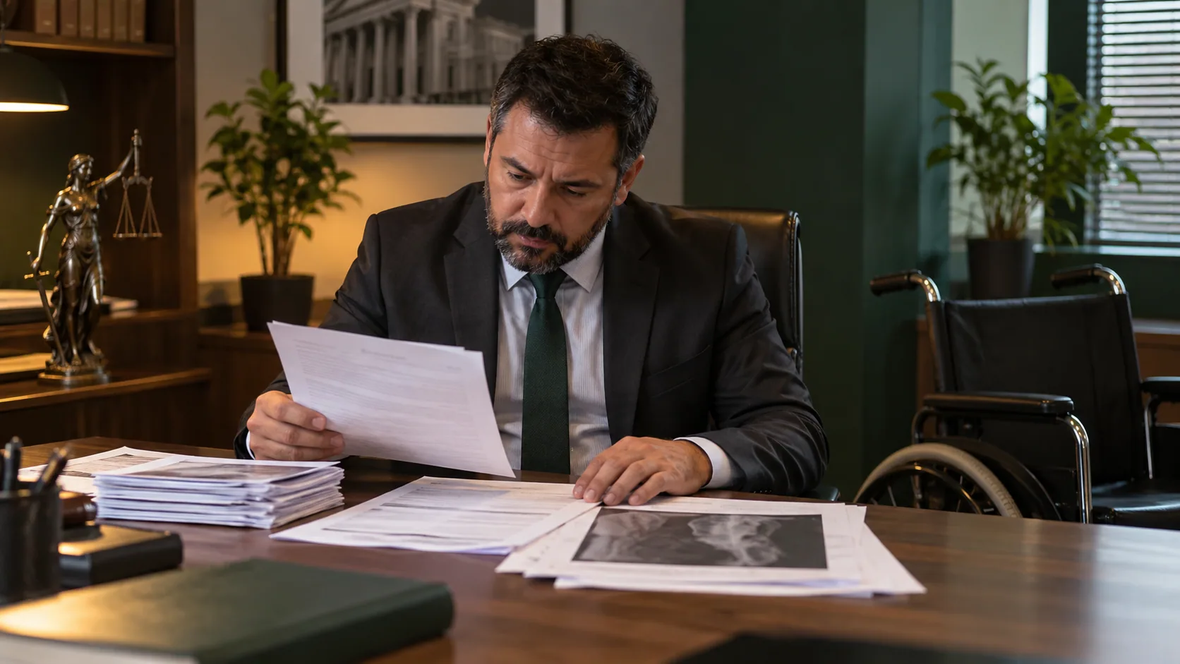 Cena editorial realista sobre Carência na Incapacidade Permanente, produzida para o Garante Direito