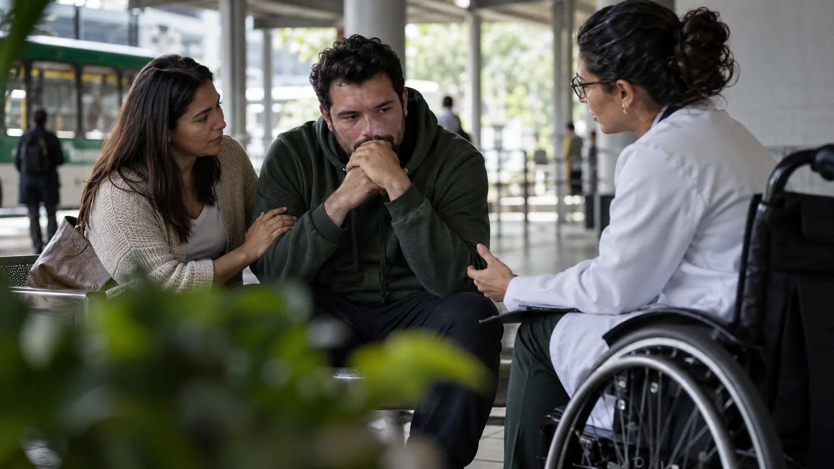 Cena editorial realista sobre Transtorno Bipolar Refratário, produzida para o Garante Direito