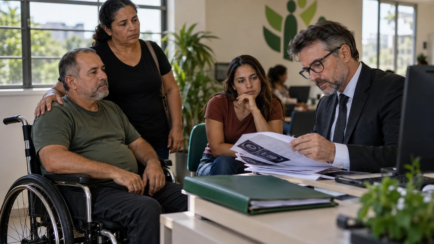 Cena editorial realista sobre Incapacidade Total e Omniprofissional, produzida para o Garante Direito