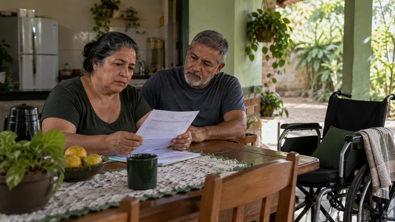Cena editorial realista sobre Não Compareceu ao Pente-fino por Internação, produzida para o Garante Direito