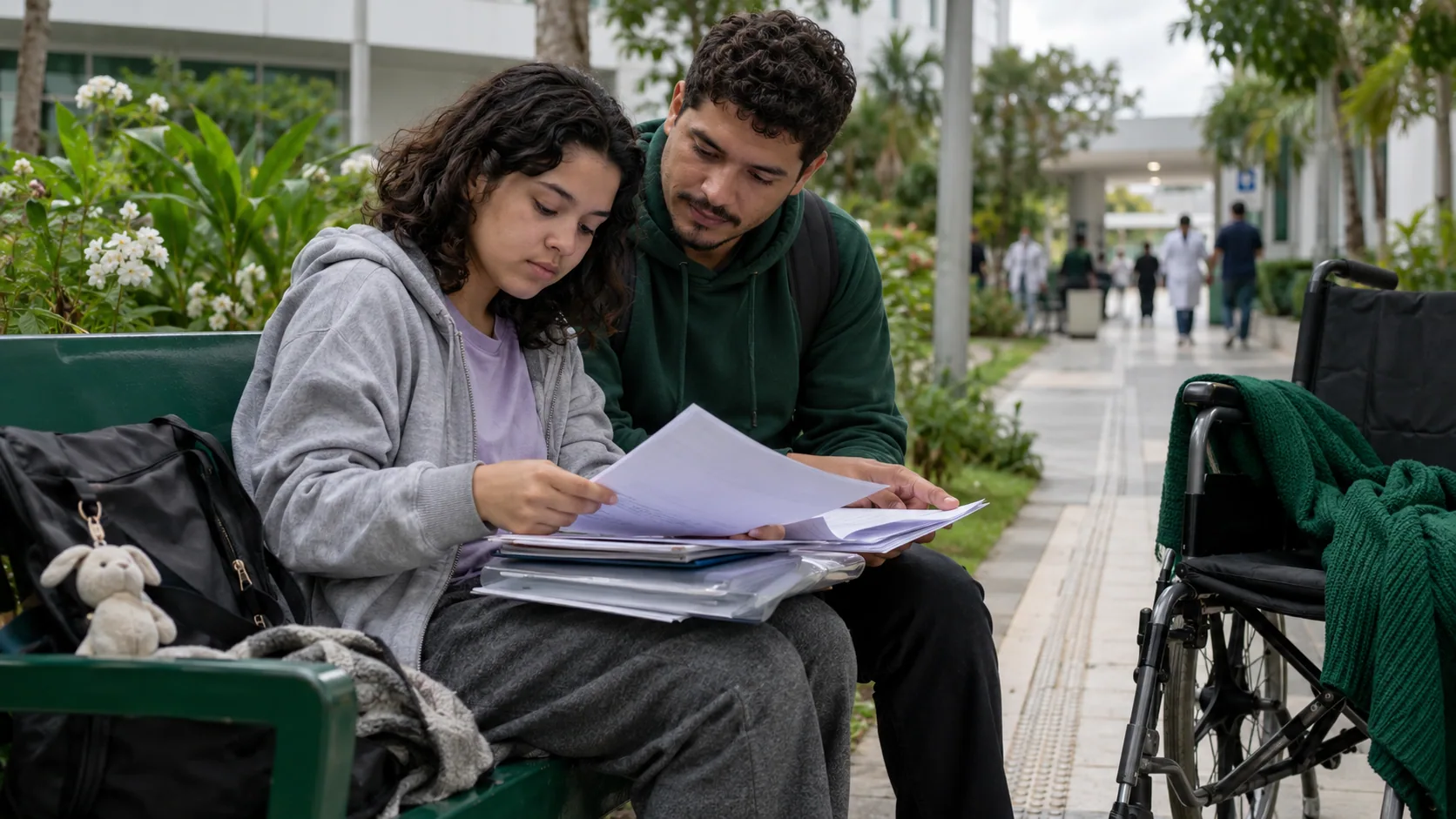 Cena editorial realista sobre Epilepsia refratária com crises frequentes, produzida para o Garante Direito